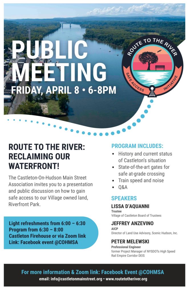ROUTE TO THE RIVER – PUBLIC MEETING